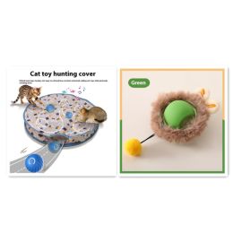 Cat Toy Self-Hi Funny Cat Rolling Ball Pets Relief Toy Pet Products (Option: Plush Cat Ball Green Set)