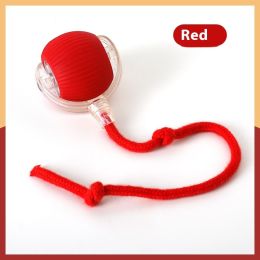 Interactive Cat Toy Ball Super Drive Cat Rolling Ball (Option: With Rope Style Red)