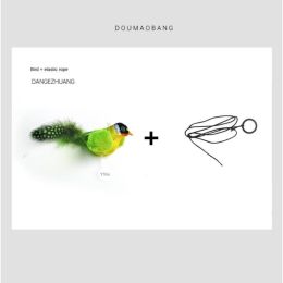 Cute Bird Design Cat Teaser Toy, SimulationParrot Cat Teaser Toy, Interactive Cat Teaser Toy,Pet Supplies Catbirdtoy Catnip (Option: Green)