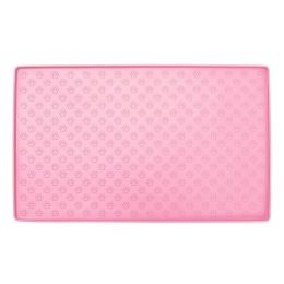 Spot Pet Mat, Waterproof And Easy To Clean Silicone Dog Mat, Cat Mat, Square Pet Placemat, Pet Supplies (Option: Pink-Small)