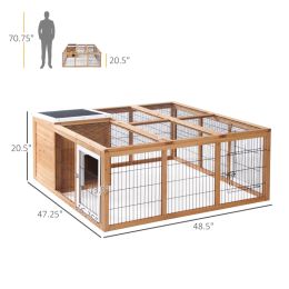 Rabbit Hutch, Waterproof Rabbit House For Small Animals, Natural (Option: Natural)