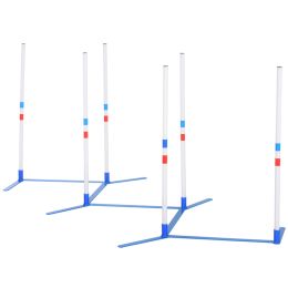 Dog Agility Equipment Dog Weave Pole Set Agility Starter Kit Pet Outdoor Exercise Training Set (Option: White-145x145x950 mm)