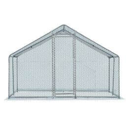10 X 10 Ft Large Metal Chicken Coop, Walk-in Poultry Cage Chicken Hen Run House With Waterproof Cover, Rabbits Cats Dogs Farm Pen For Outdoor Bac (Option: Defaulttitle)