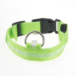 LED Luminous Pet Dog Collar Night (Option: Green Light-S)